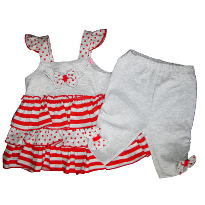 Летний костюм для девочки "Narli Bebe", красный