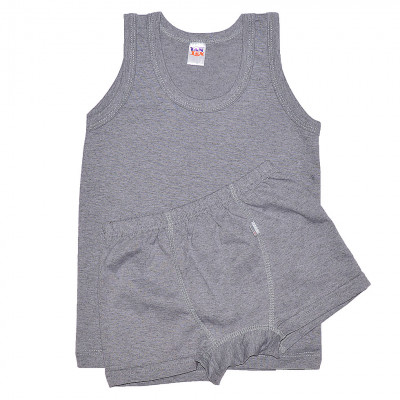 Серое белье для мальчика, комплект